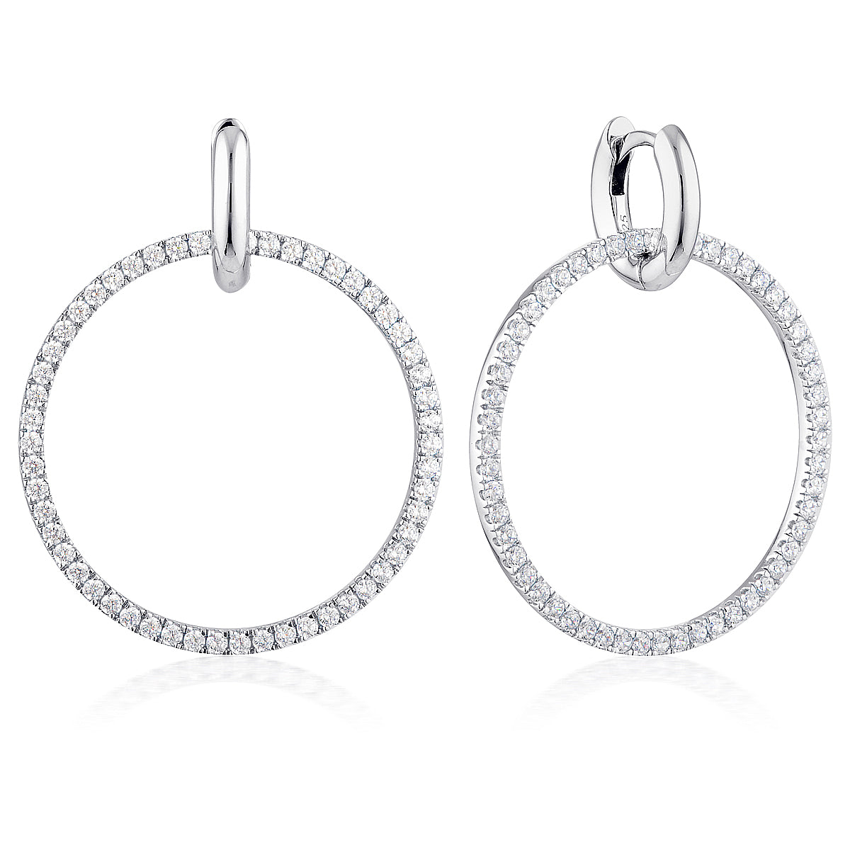 JULIETTA ROUND DROP EARRINGS SILVER