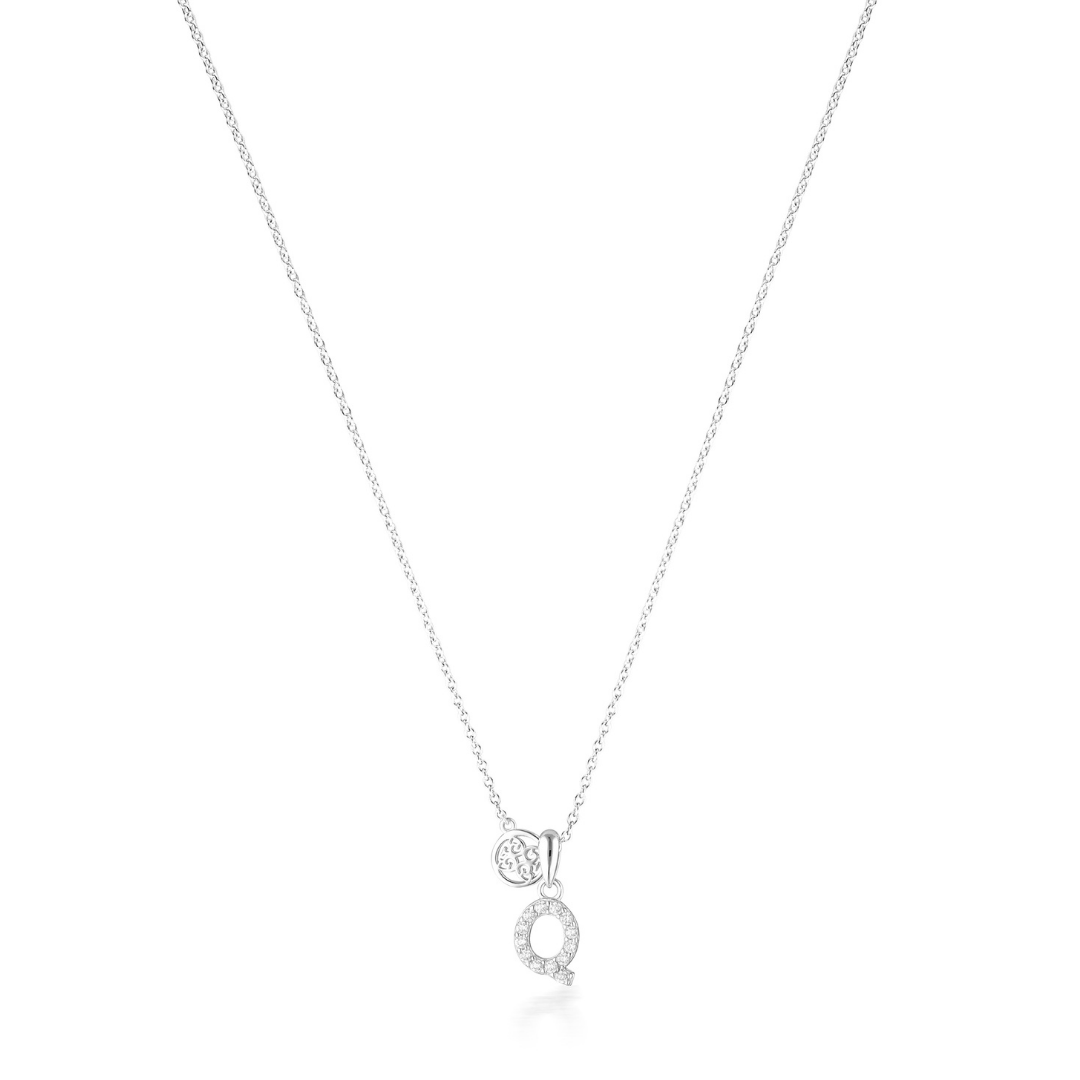 LUXURY LETTERS Q INITIAL PENDANT SILVER