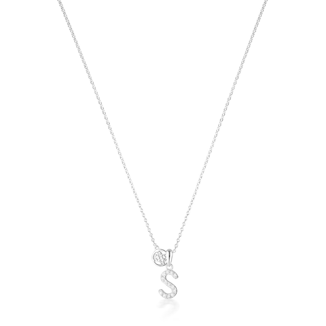 LUXURY LETTERS S INITIAL PENDANT SILVER