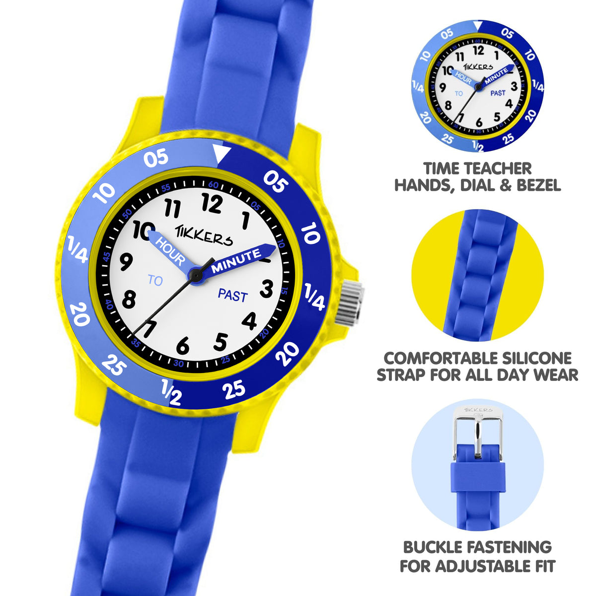 Tikkers Blue Silicone Timer Teacher Watch