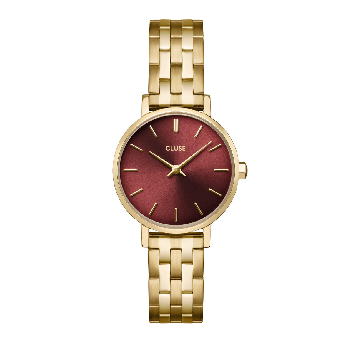 CLUSE Boho Chic Petite Dark Verry / Gold Link Watch