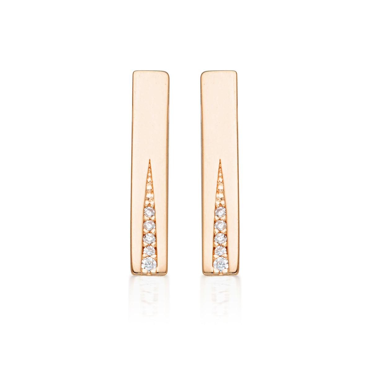 GEORGINI THE LAYERED EDIT GILDED EARRINGS ROSE GOLD