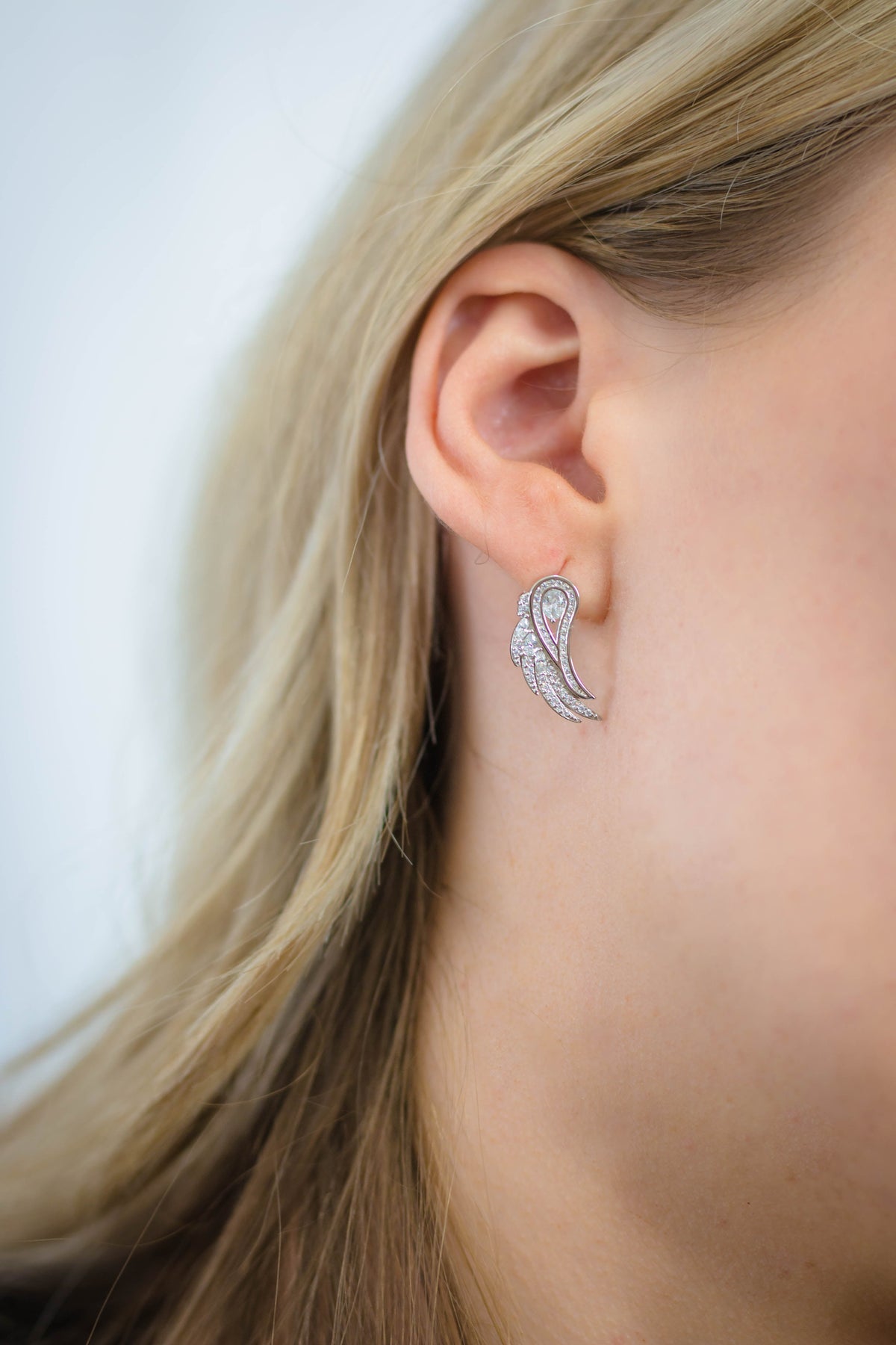 A CHRISTMAS JOURNEY ANGELIC EARRINGS SILVER