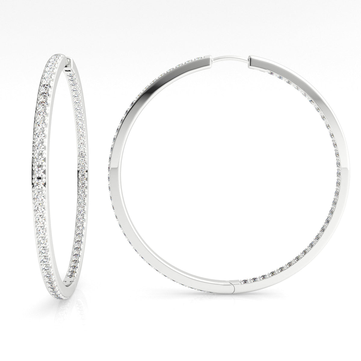 GEORGINI ELEGANT ESSENTIALS 40MM HOOP SILVER