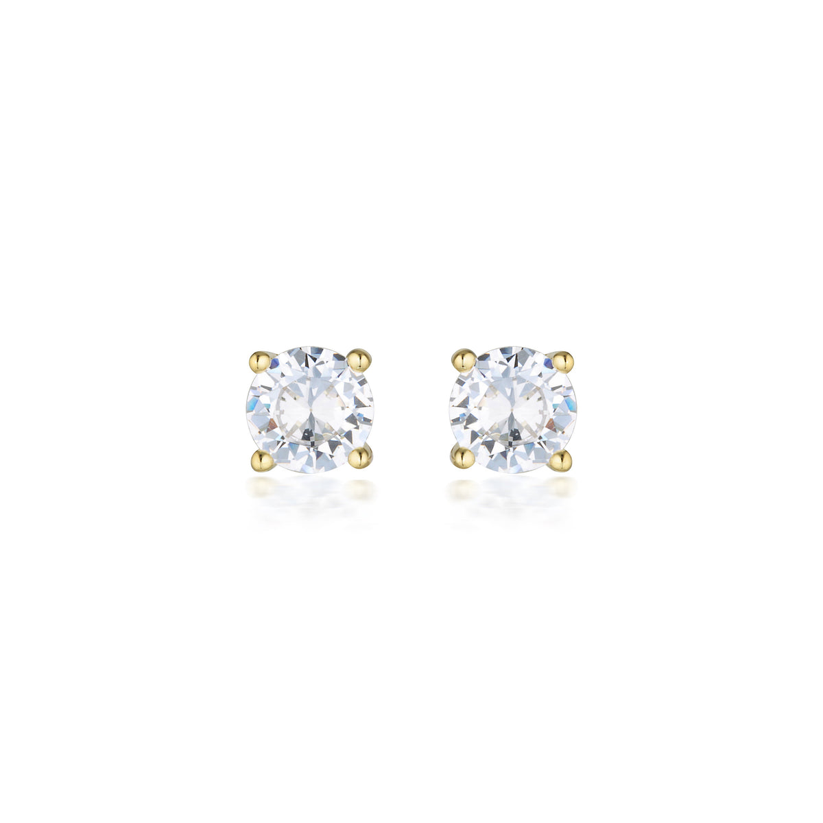 GEORGINI GOLD MOISSANITE STUDS 1TCW IN 9CT YELLOW GOLD