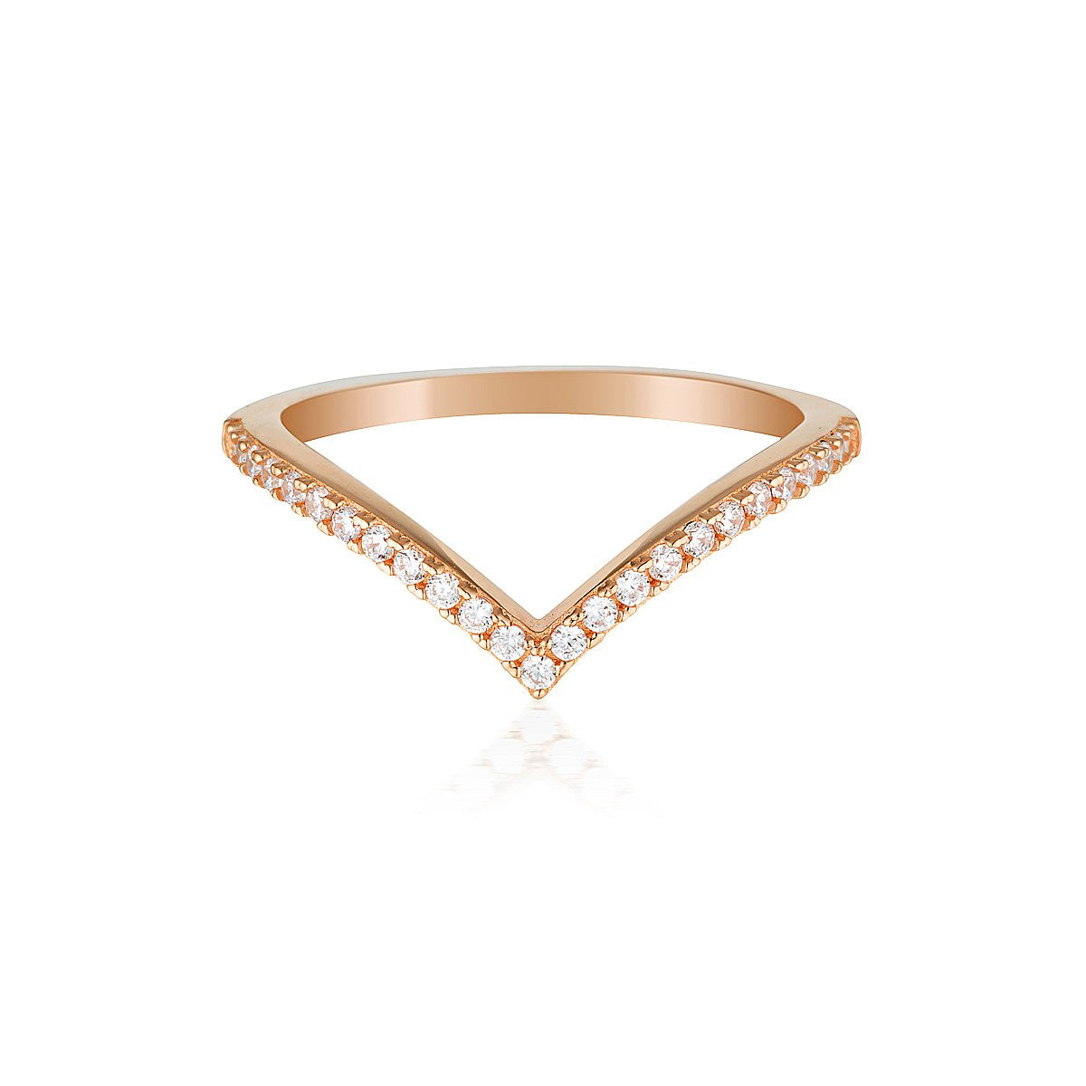 ROCK STAR V ROSE GOLD RING - 6