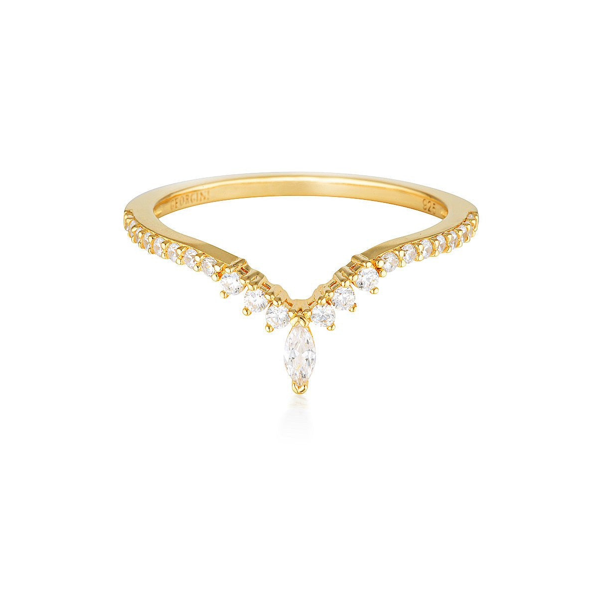 ROCK STAR TIARA GOLD RING - 8