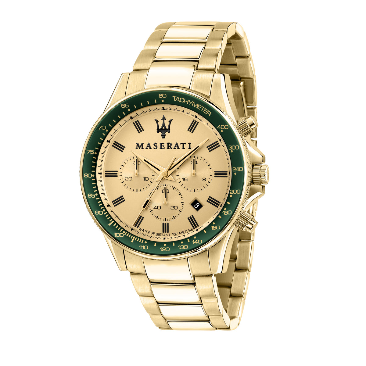 Maserati Stile Gold Dial 45mm Chronograph