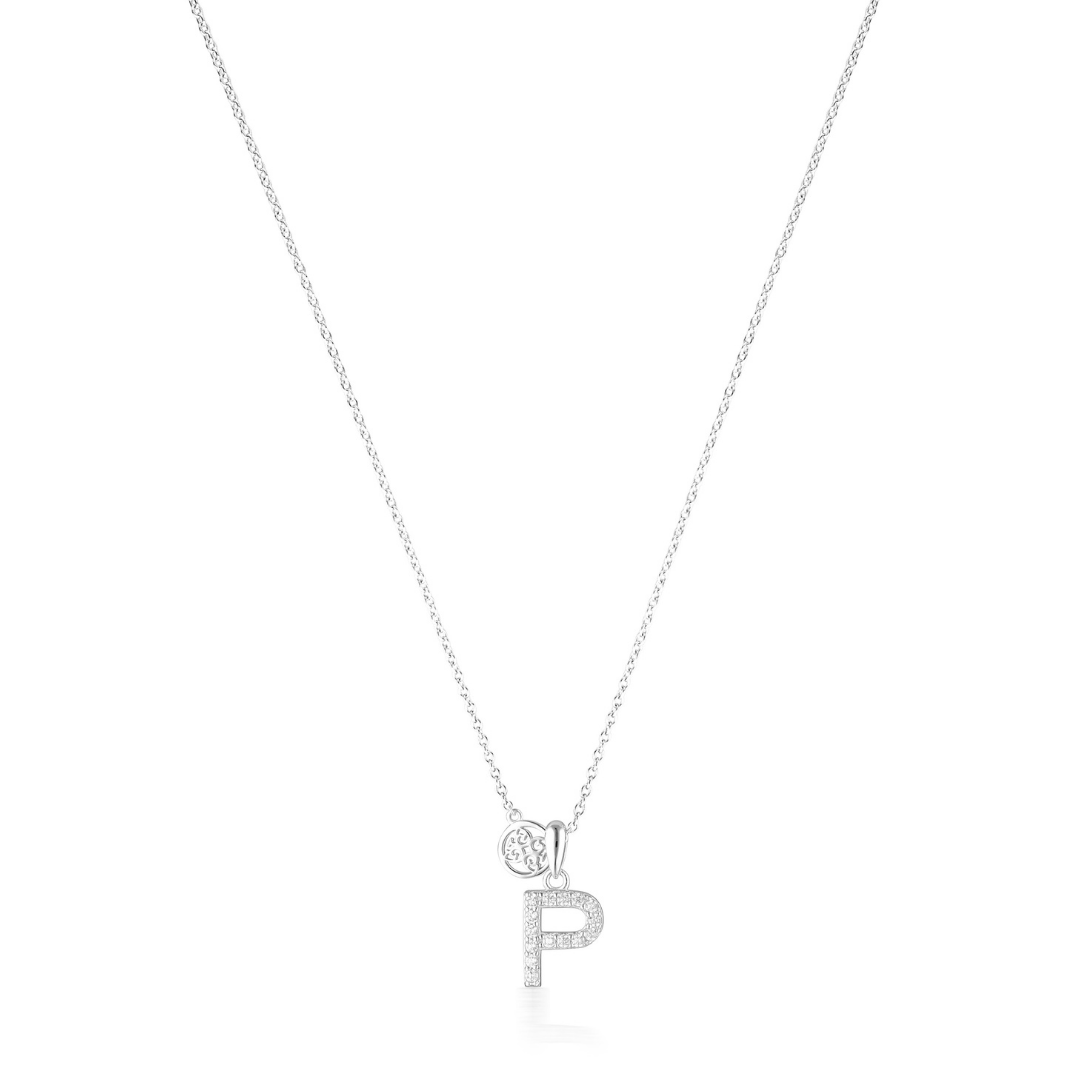 LUXURY LETTERS P INITIAL PENDANT SILVER