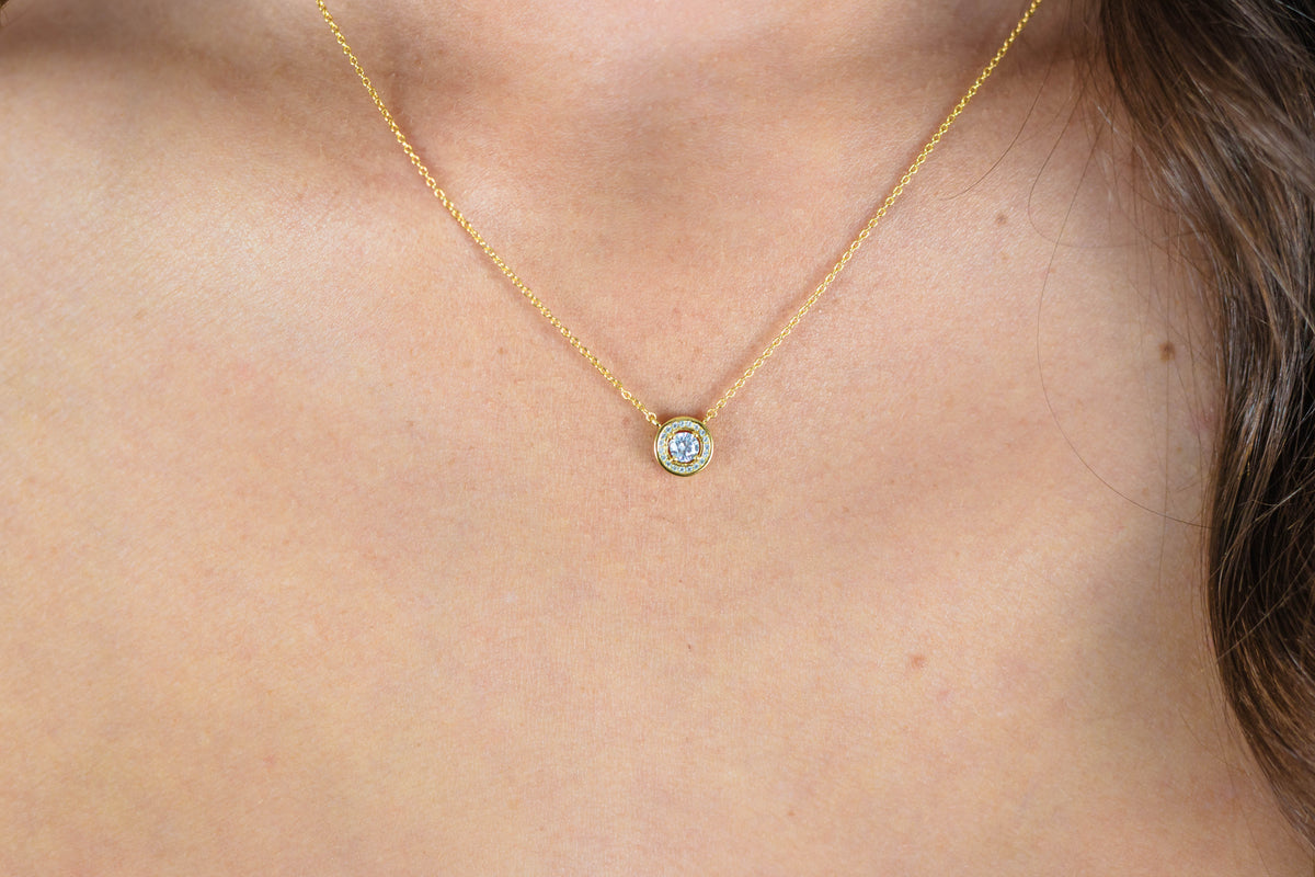 MILESTONE HALO PENDANT IN GOLD