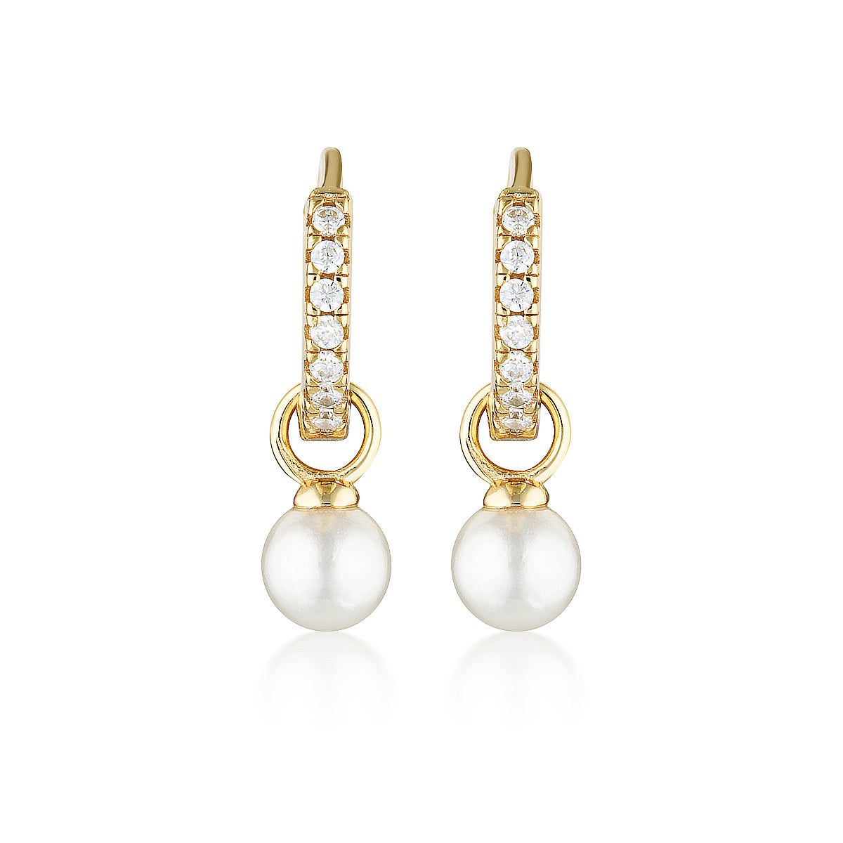 RED CARPET BABY PEARL HOOP GOLD
