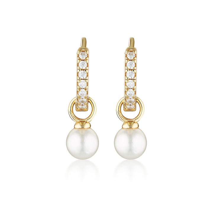 RED CARPET BABY PEARL HOOP GOLD