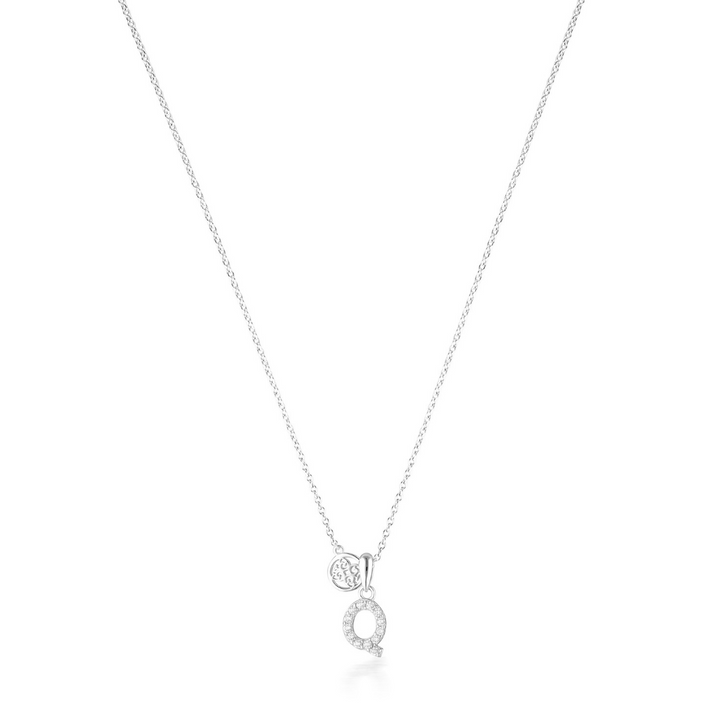 LUXURY LETTERS Q INITIAL PENDANT SILVER
