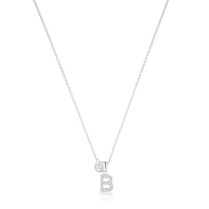 LUXURY LETTERS B INITIAL PENDANT SILVER