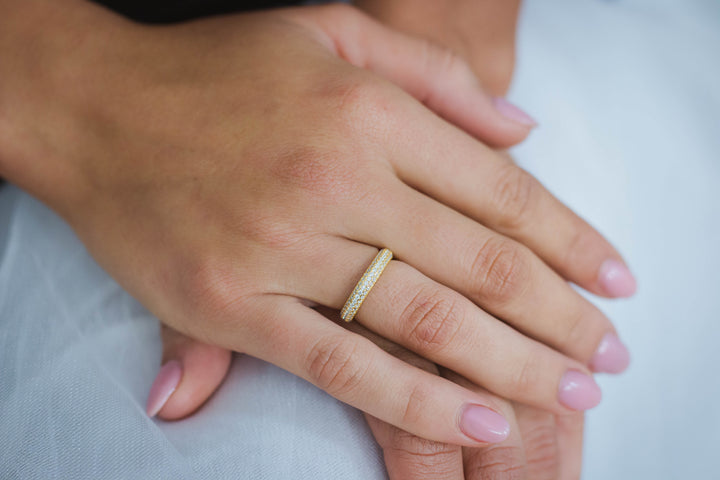 GODDESS PAVE RING GOLD - 10