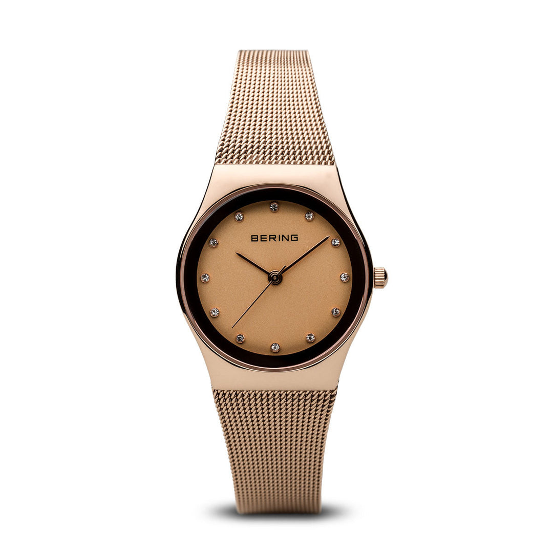 Bering Classic Polished Rose Gold Swarovski Watch