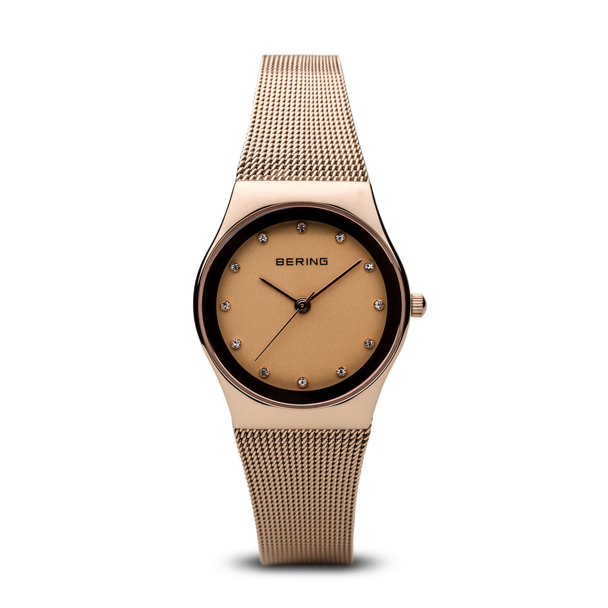 Bering Classic Polished Rose Gold Swarovski Watch