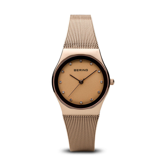 Bering Classic Polished Rose Gold Swarovski Watch