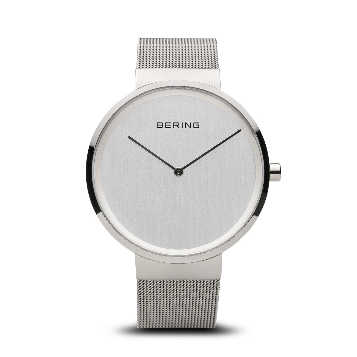 Bering Classic Polished Silver 39mm Milanese Strap