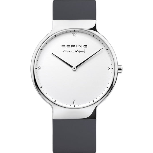 Bering Gents Max René 40mm Grey Silicone Strap Watch