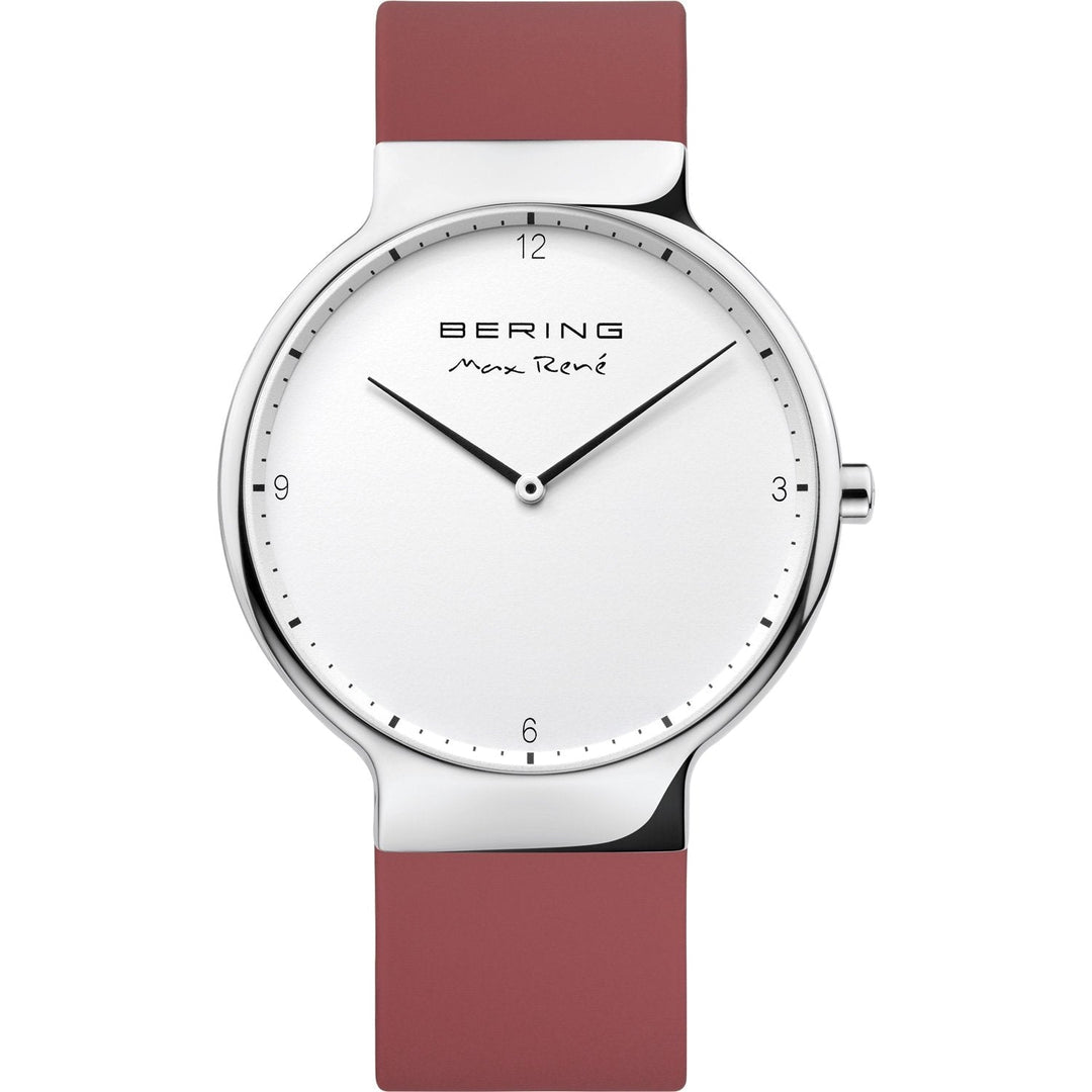 Bering Gents Max René 40mm Red Silicone Strap Watch