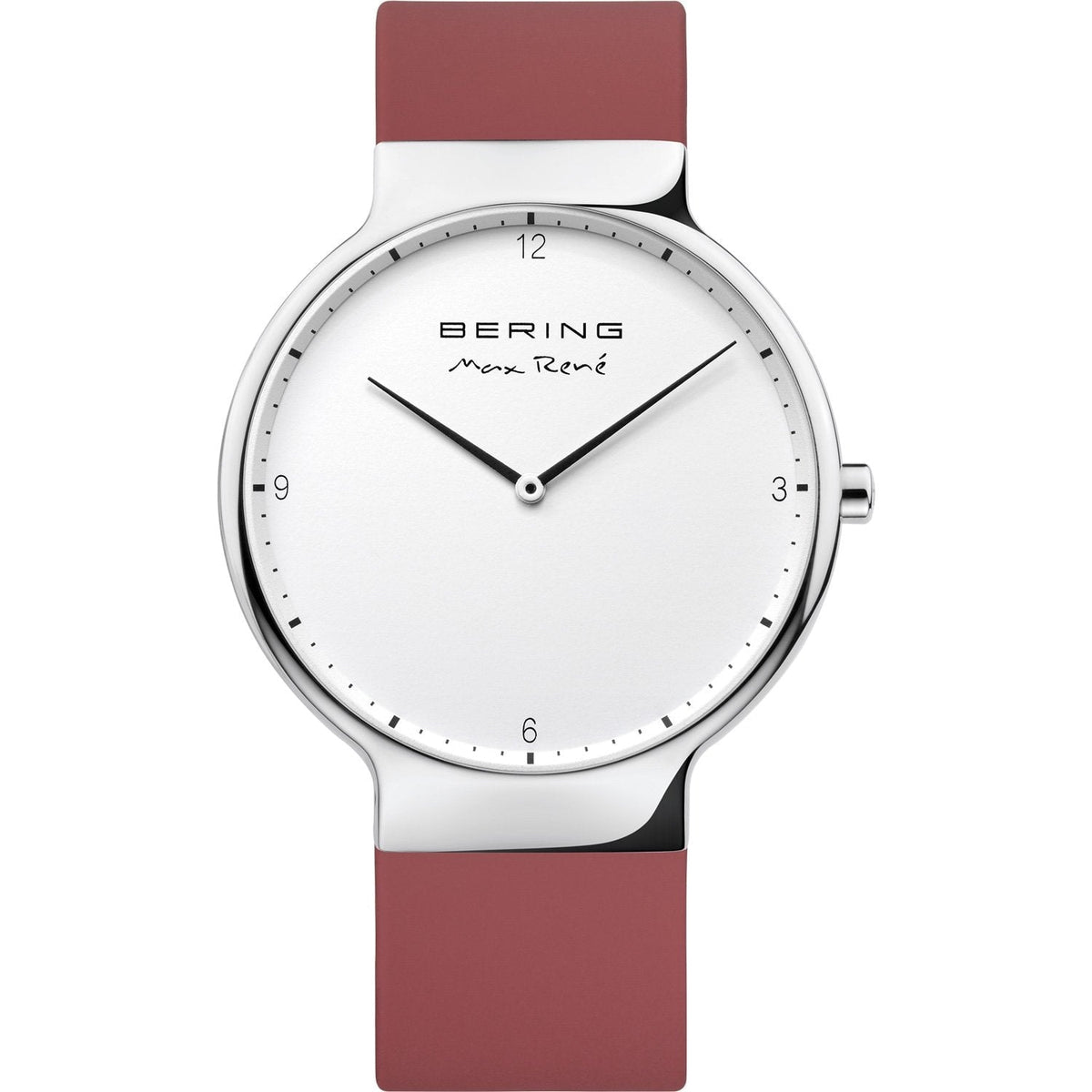 Bering Gents Max René 40mm Red Silicone Strap Watch