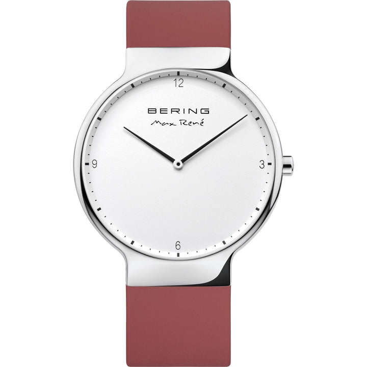 Bering Gents Max René 40mm Red Silicone Strap Watch