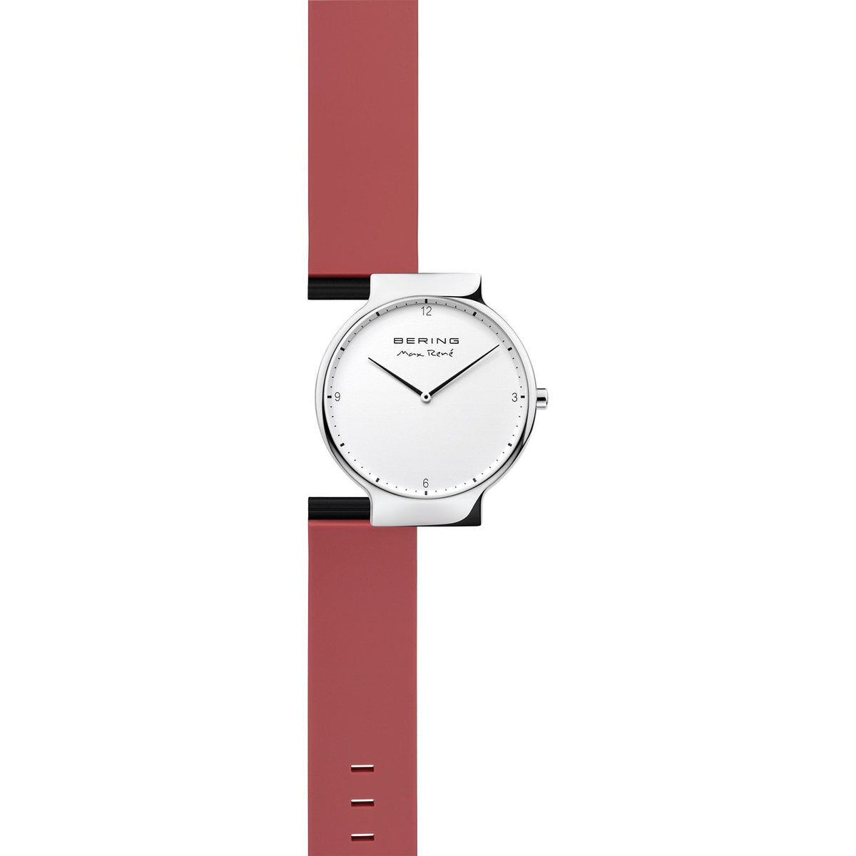 Bering Gents Max René 40mm Red Silicone Strap Watch