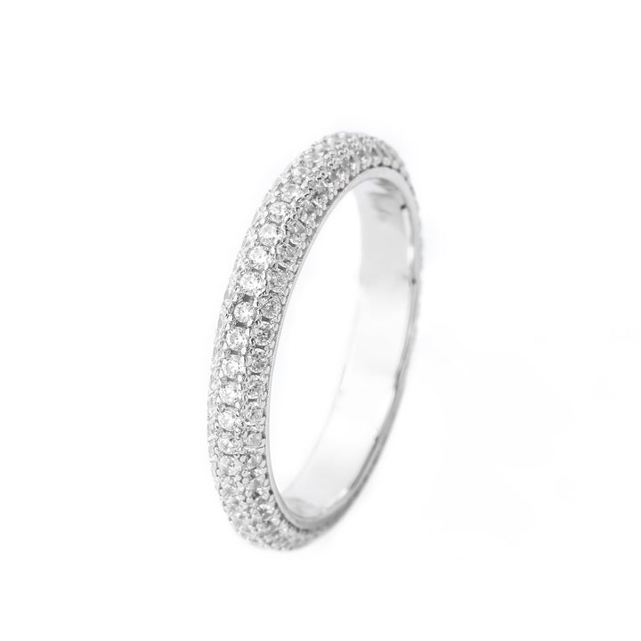 GODDESS PAVE RING SILVER - 7