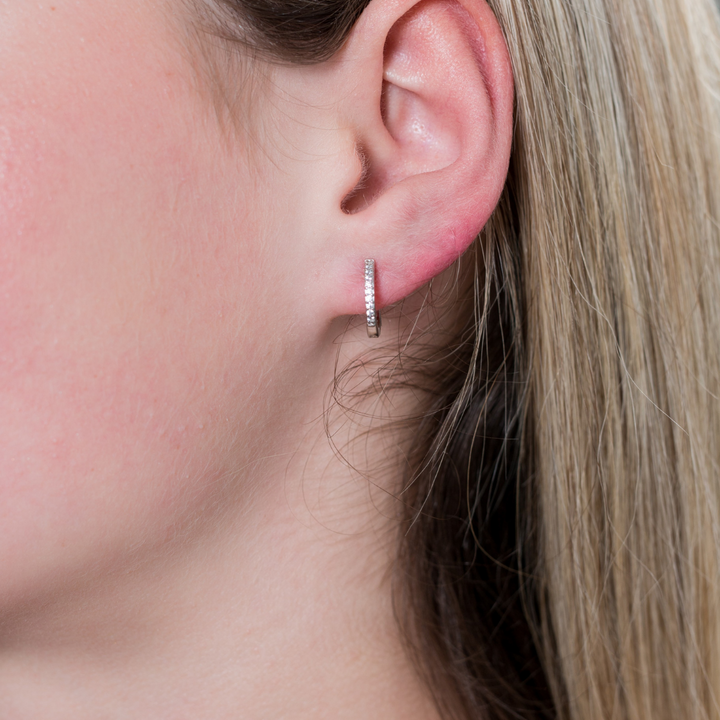NOEL NIGHTS SHINE HOOP EARRINGS SILVER