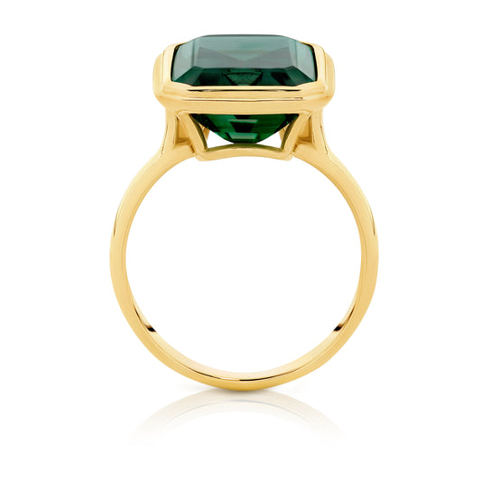 Green Quartz Glimmer Ring