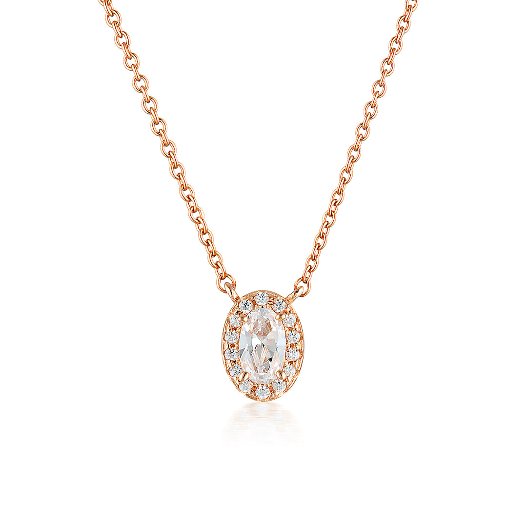 GEORGINI AURORA GLOW PENDANT ROSE GOLD