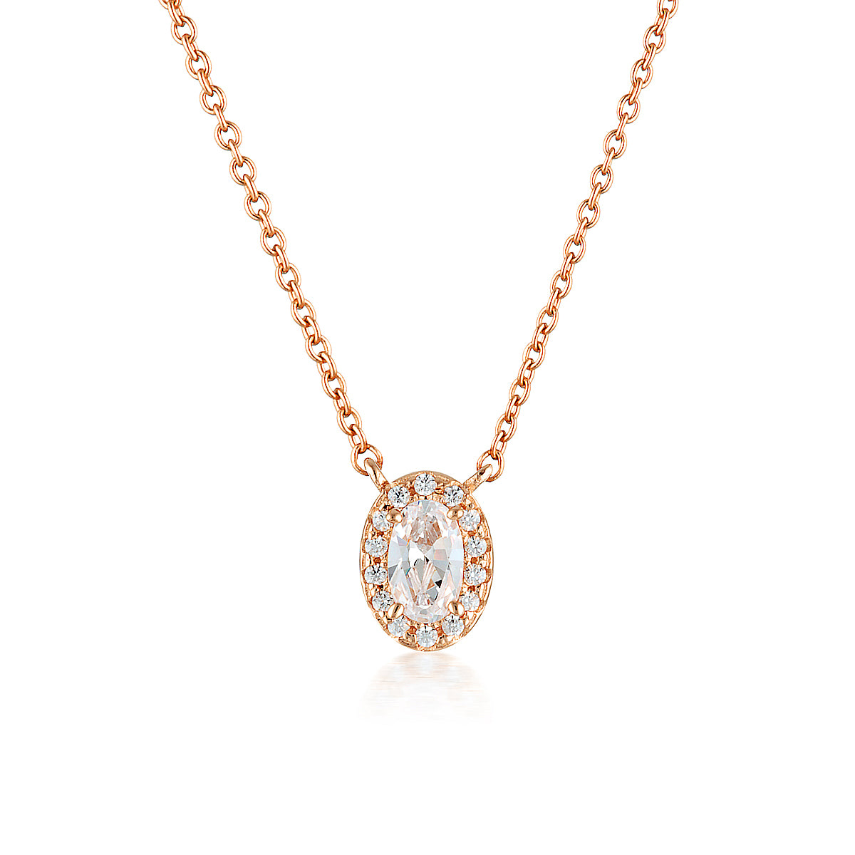 GEORGINI AURORA GLOW PENDANT ROSE GOLD