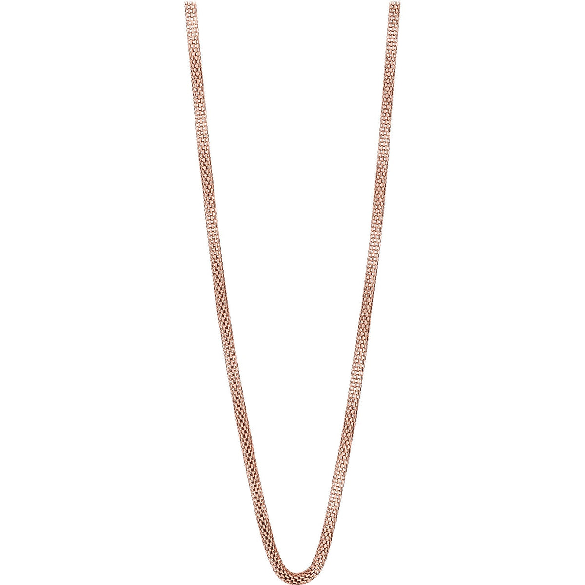 Bering Arctic Symphony Polished Rose Gold Necklace 45cm