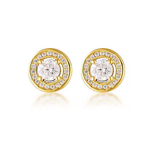 MILESTONE HALO EARRINGS IN GOLD