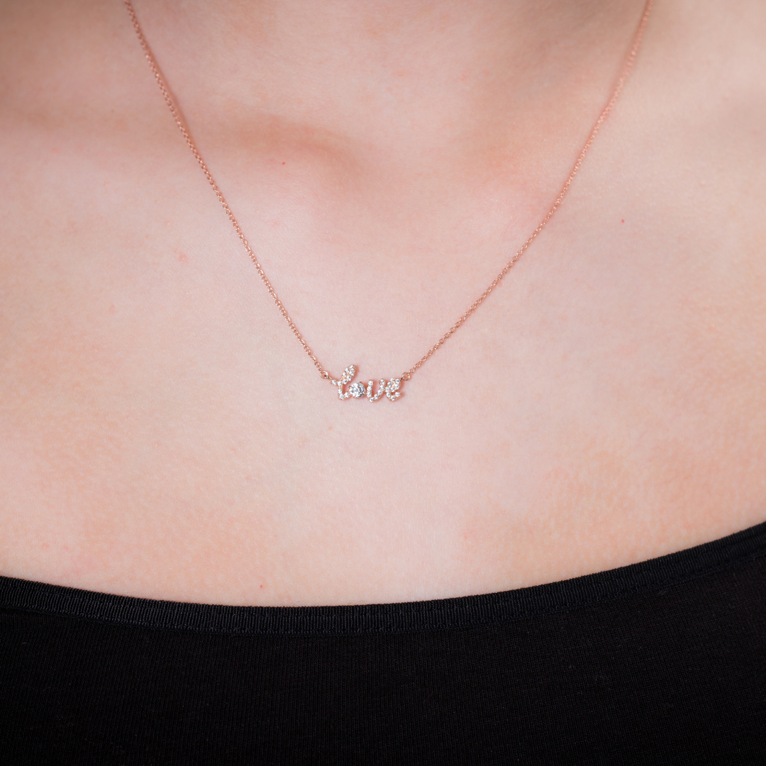 NOEL NIGHTS LOVE PENDANT ROSE GOLD