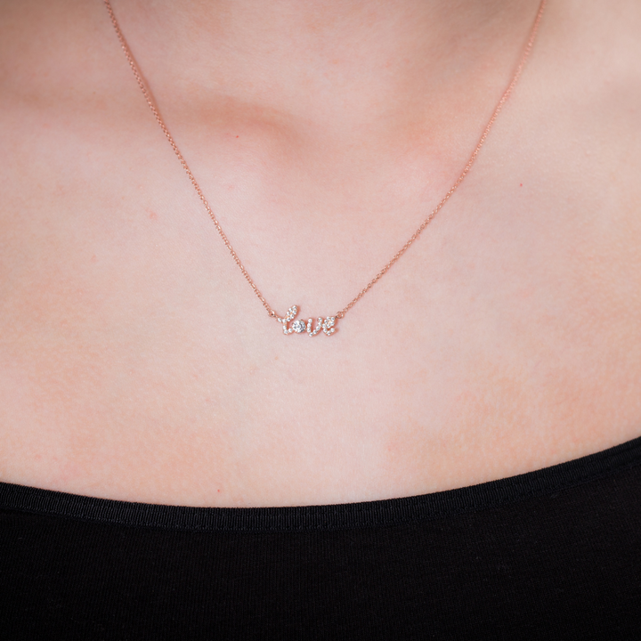 NOEL NIGHTS LOVE PENDANT ROSE GOLD