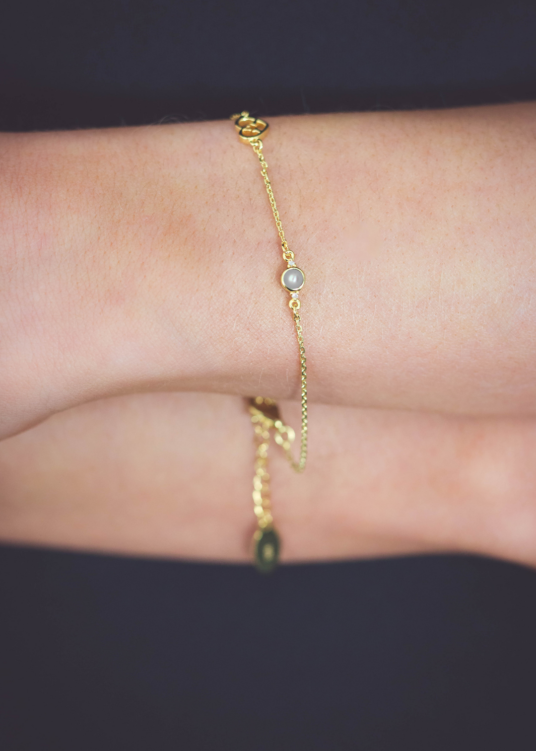 FRESHWATER PEARL AND DIAMOND JUNE BRACELET GOLD