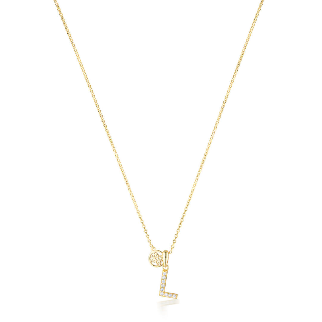 LUXURY LETTERS L INITIAL PENDANT GOLD