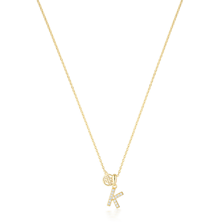 LUXURY LETTERS K INITIAL PENDANT GOLD
