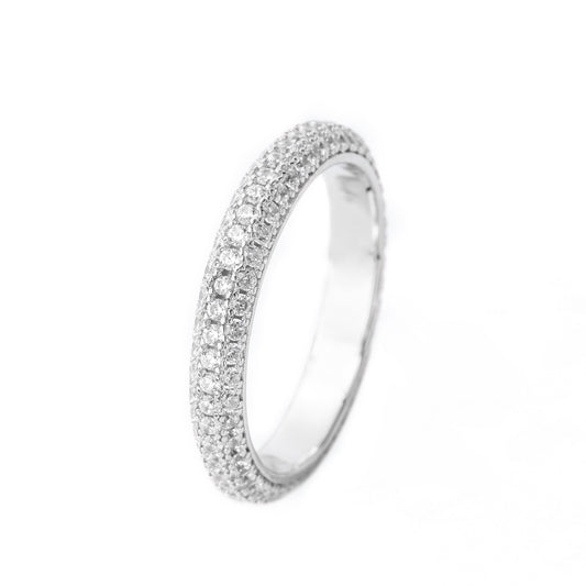 GODDESS PAVE RING SILVER - 8
