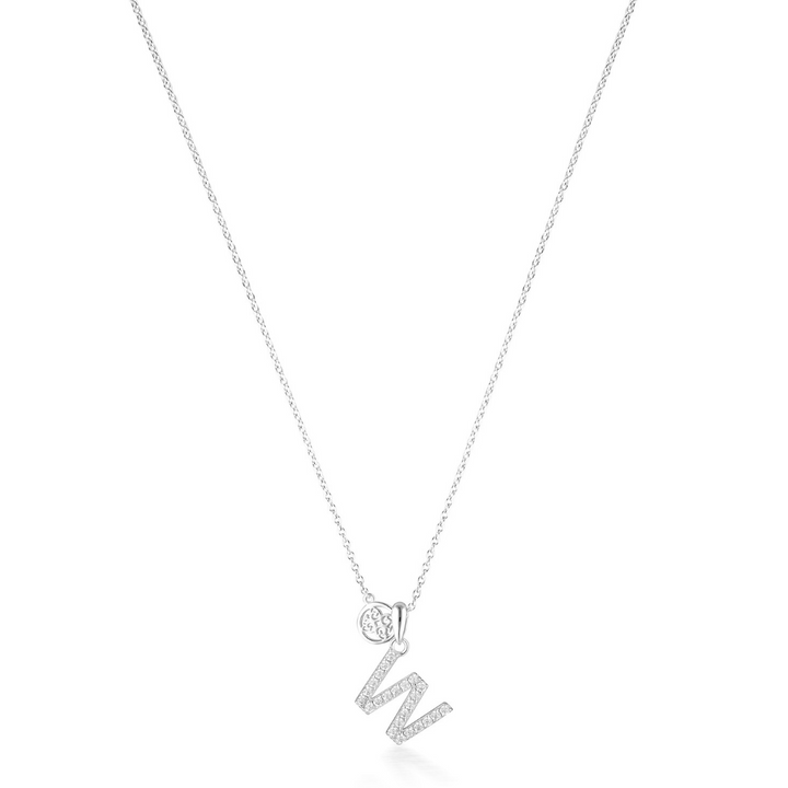 LUXURY LETTERS W INITIAL PENDANT SILVER