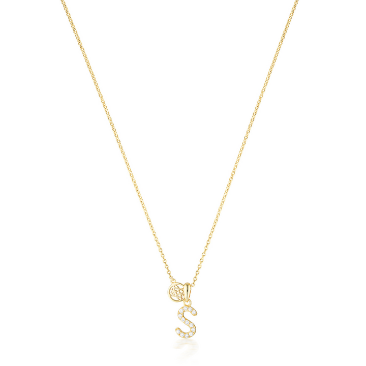 LUXURY LETTERS S INITIAL PENDANT GOLD