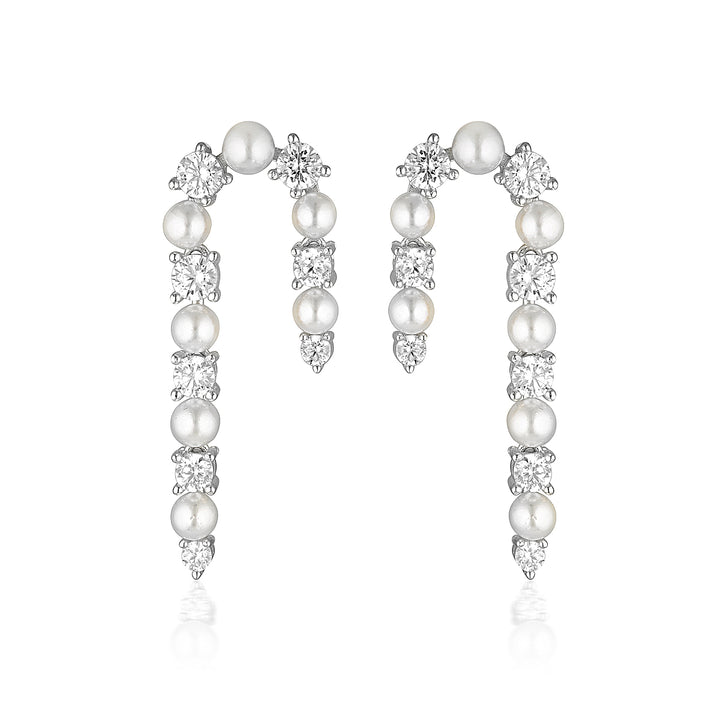NOEL NIGHTS CANDY CANE EARRINGS SILVER