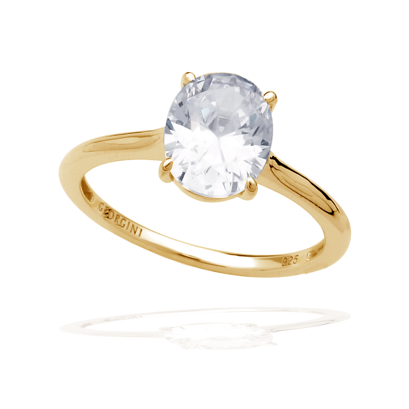 A CHRISTMAS JOURNEY ELLIPSE SOLITAIRE GOLD - 8