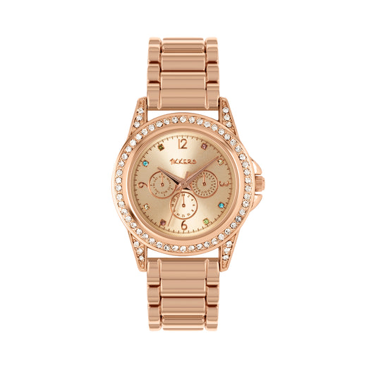 Tikkers Full Rose Gold Link Bracelet Watch