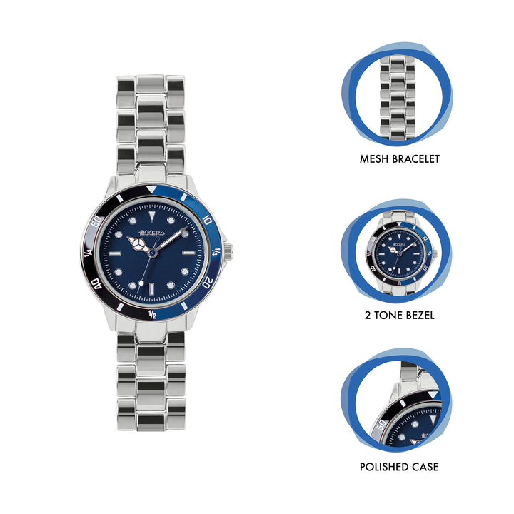 Tikkers Blue Dial Silver Link Bracelet