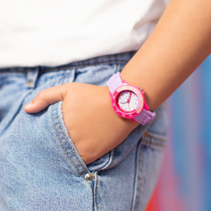 Tikkers Time Teacher Pink Silicone Watch