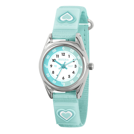 Tikkers Green Heart Velcro Watch