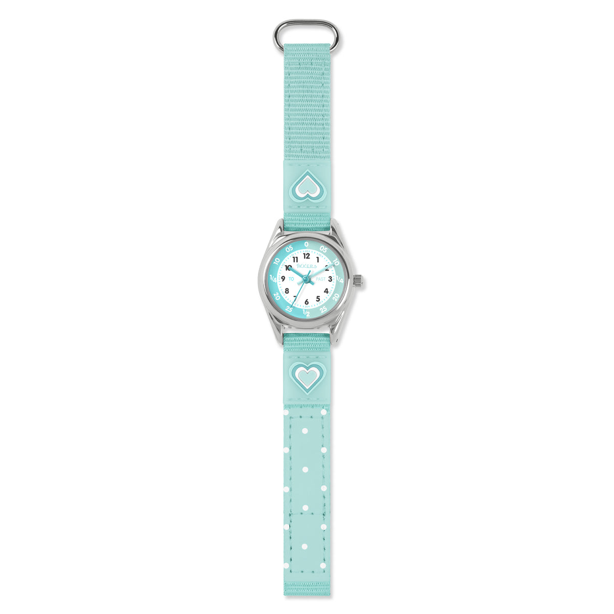 Tikkers Green Heart Velcro Watch
